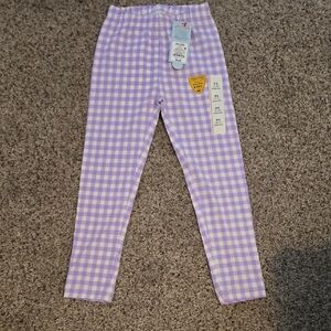 Cat & Jack Lavender Checkered Kids Leggings